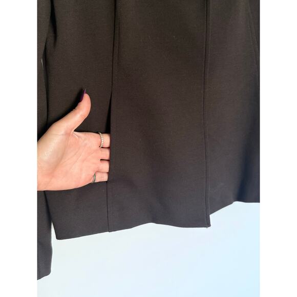 EILEEN FISHER Viscose Stretch Ponte chocolate brown blazer + dress 2pc suit set - Picture 8 of 15